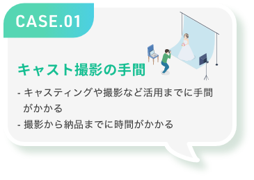 キャスト撮影の手間